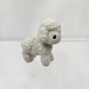 Precious Moments Nativity Come Let us Adore Him 1986 Standing White Lamb 104000
